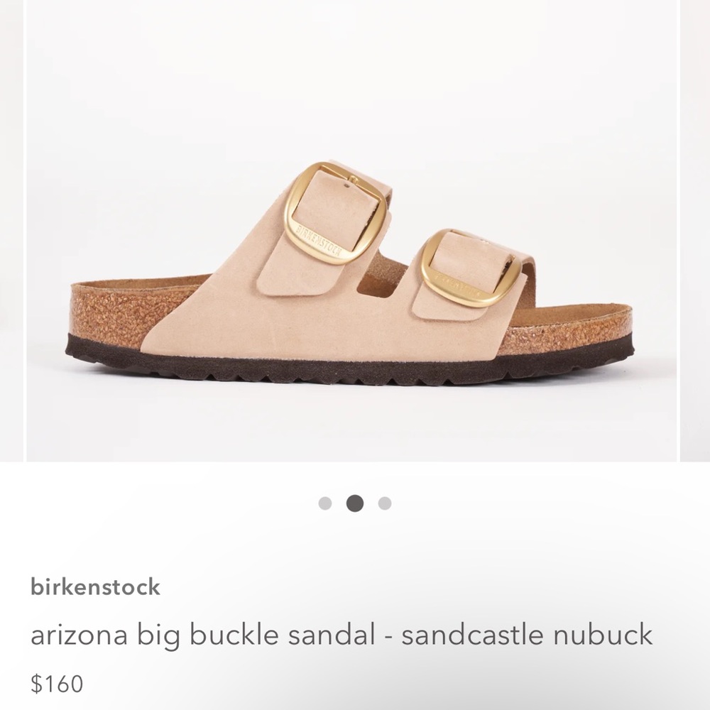 BIRKENSTOCK Arizona big buckle Sandcastle Nubuck 40 US 9-9.5 gently used - Picture 5 of 16